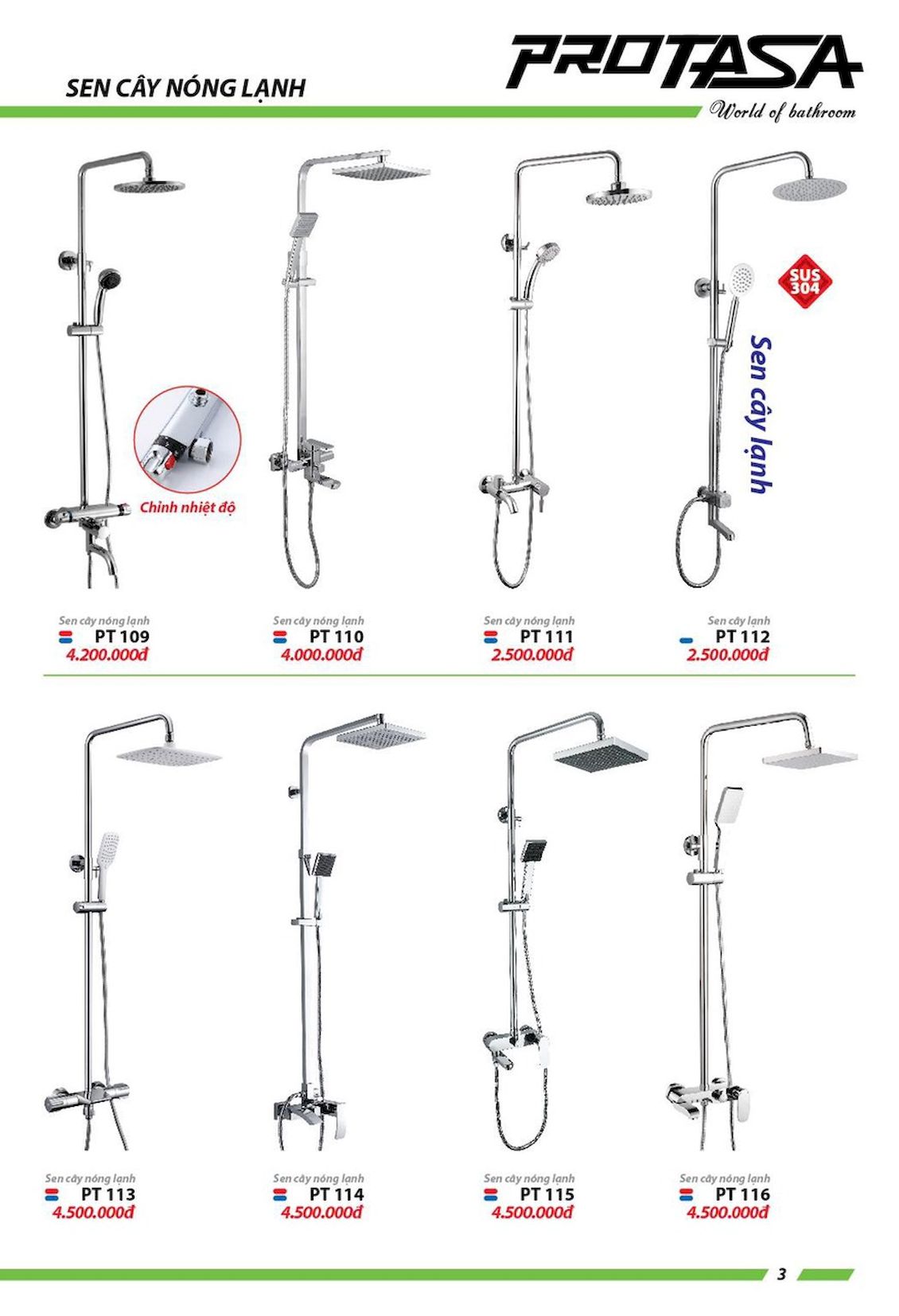 Thiết bị vệ sinh PROTASA Catalogue và Bảng giá mới nhất /Page 4